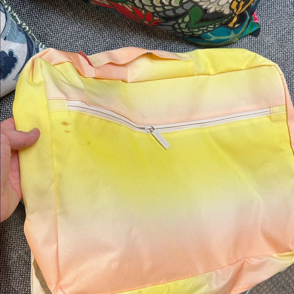 Calpak Yellow and Cream Garment Bags